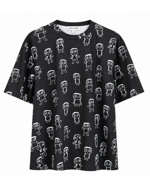 Julia Allert Art Print Crew Neck T-Shirt – - Black