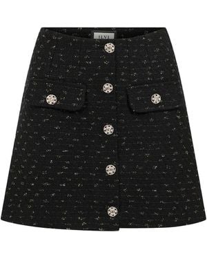 Ilvi Rangel- Tweed Skirt - Black
