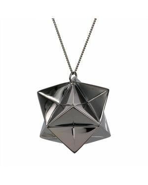 Origami Jewellery Large Magic Ball Necklace Gun Metal - Black