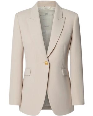 The Extreme Collection Neutrals Tailored Blazer Single-Button Atelier - Natural