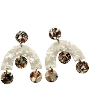 CLOSET REHAB Neutrals Arch Drop Earrings - Metallic