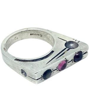 Tg-Jewellery by Tamara Gervasio Traffic Light Ring With Garnet, Tourmaline, Star Gemstones - Metallic