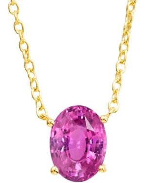 Juvetti Ovo Necklace Set With Vivid Sapphire - Pink