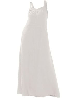 Haris Cotton Tank Maxi Backless Linen Dress - White