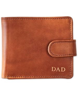 VIDA VIDA Dad Tan Leather Tri Fold Wallet - Brown
