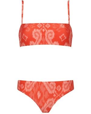 Aguaclara Bandeau Top & Hipster Bottom Orangers - Red