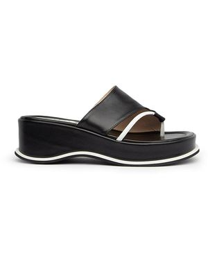 Ilvi Masal Leather Slide - Black