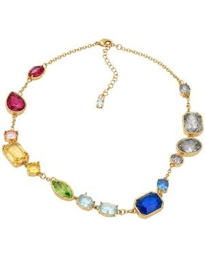 Uchi and Soto Hanabi Mixed Stone Necklace - Metallic