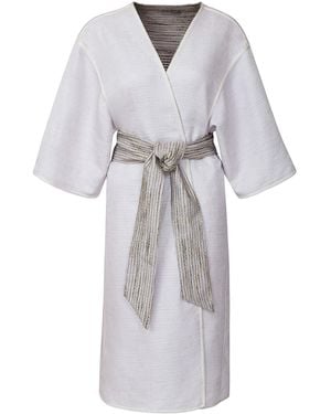 LA FEMME MIMI Reversible Kimono Coat - Grey