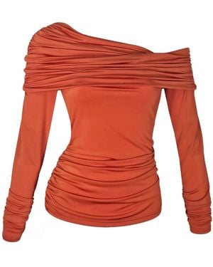 Me & Thee Pour Moi Bardot Top - Red