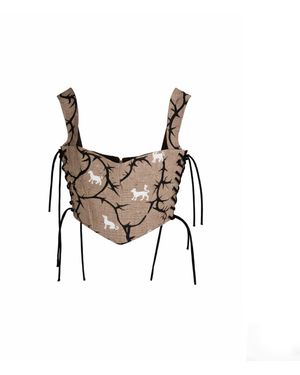 Castaneda Country Bustier - Brown