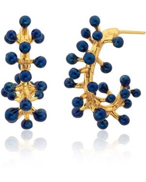 Milou Jewelry Charlotte Hoop Earrings - Blue