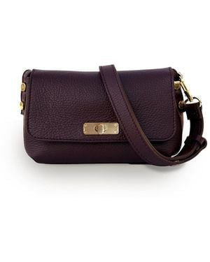 Apatchy London The Maisie Port Leather Bag - Purple