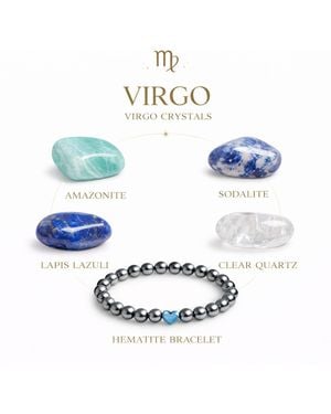 Mineralgems•Studio Virgo Zodiac Crystal Box - Blue
