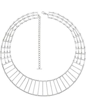 Lucy Quartermaine Egyptian Pyramid Collar/Necklace - Metallic