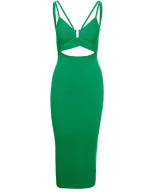 Nissa Knitted Midi Dress - Green