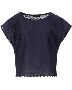 Conquista Sleeveless Embroidered Top - Blue