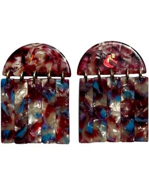 CLOSET REHAB Fringe Earrings - Red