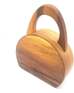 Wood Belt Unique Designer Wooden Bag Swiss Freedom 4000 - Orange