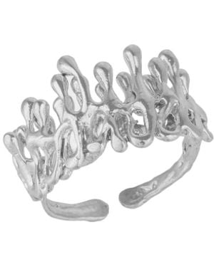 Mejoma Dripping Large Melting Ring - Metallic