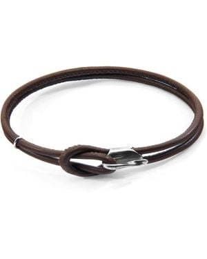 Anchor and Crew Mocha Orla & Nappa Leather Bracelet - Brown