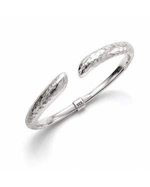 Gold & Honey Hammered Open Cuff Bracelet - Metallic