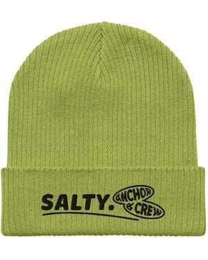 Anchor and Crew Leaf Salty Gen. Organic Cotton Embroidered Beanie - Green