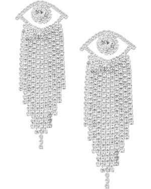 Maison De Gala Reina Crystal Eye Dangle Earring - White