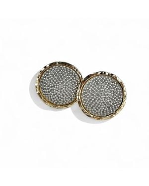 By Virgo Astra-Plated Textured Stud Earrings - Grey