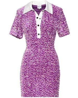 Ofuure Daya Sequin Mini Dress - Purple