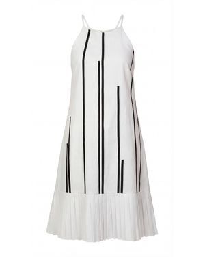 Muda Clothing Fz Llc Pulse Dress Sleeveless Linen Dress - White