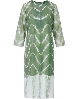 Antra Designs The Pheme Silk Kaftan Sea - Green