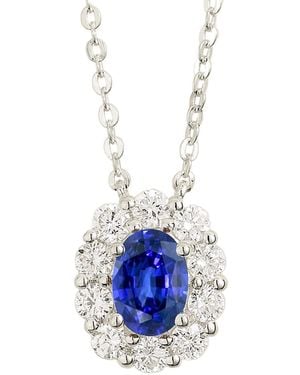 Juvetti Prill Necklace Set With Sapphire & Diamond - Blue