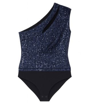 The Molc Amy Sequined Bodysuit - Blue