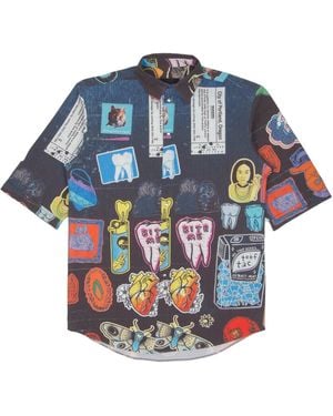 mysimplicated Short Sleeve Shirt Stickers Design - Blue