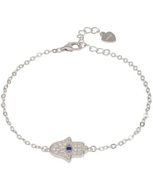 LÁTELITA London Hamsa Hand With Evil Eye Bracelet - Metallic