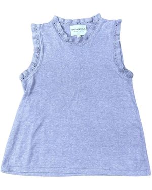 Lindsay Nicholas New York Frill Crewneck Shell - Blue