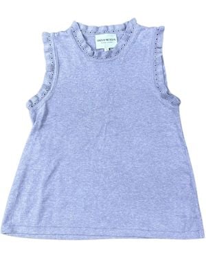 Lindsay Nicholas New York Frill Crewneck Shell - Blue