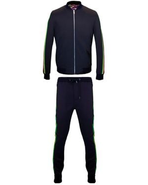 DAVID WEJ Lagos Multi Stripe Track Suit - Blue