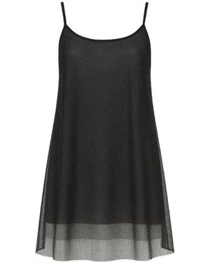 Conquista Sheer Layer Mini Dress - Black