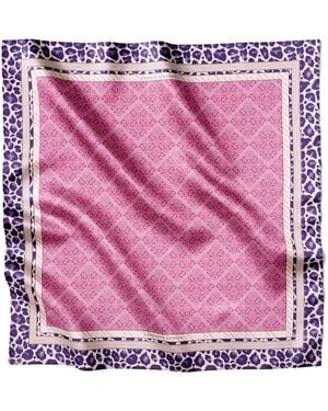 Lamberty Munich Tibetan Tranquility Maxi Silk Twill Scarf - Pink