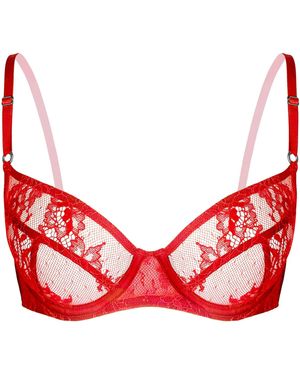MONIQUE MORIN LINGERIE Moonstruck Balconette Bra Fire - Red
