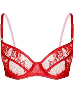 MONIQUE MORIN LINGERIE Moonstruck Balconette Bra Fire - Red