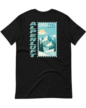 Anchor and Crew Higher Grounds Postmark Organic Cotton T-Shirt - Black