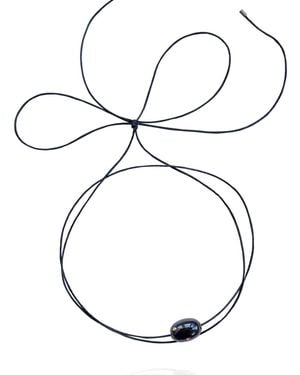 Saule Label Lily Tie Necklace - Metallic