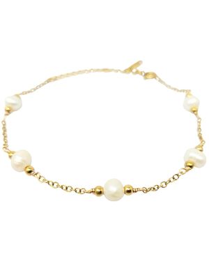Sophelia Freshwater Pearl Bridesmaid Wedding Bracelet - Metallic