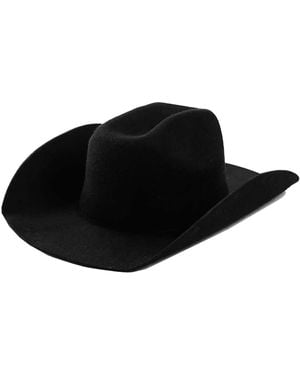 Chanel Joan Elkayam Handmade Wool Cowboy Hat - Black