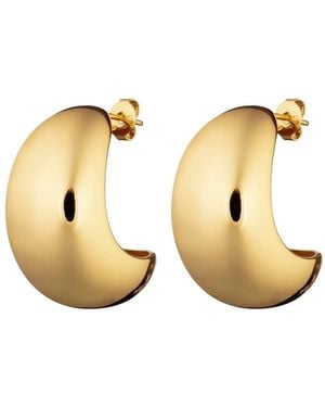 Crystals and Co Large Bubble Dome Earrings - Natural