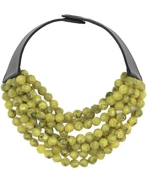 Fairchild Baldwin Bella Marble Pisello On Nero Necklace - Green