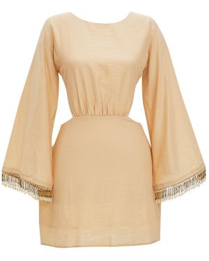 By Felizia Neutrals Lena Cut-Out Mini Dress - Natural